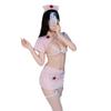 Large size sex suit three-point uniform sexy pure desire underwear seduces fat sister nurse side strap suit female