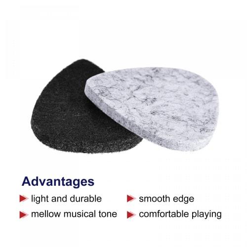 uxcell Felt Guitar Picks, Guitar Accessories for Acoustic, Electric, and Bass Guitars, 3mm Thick, Multicolor, 8-Pack