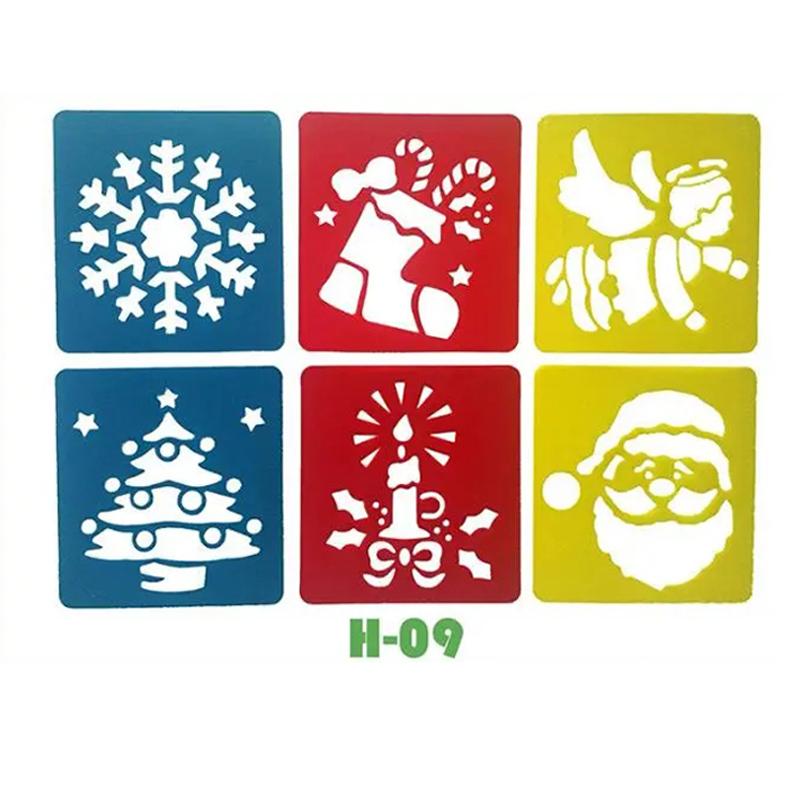 6 plastikowych szablonów do rysowania obrazków, szablonów linijek, artykułów biurowych, papieru artystycznego DIY, kolorowanek, narzędzi do rysowania i skrobania TMZ