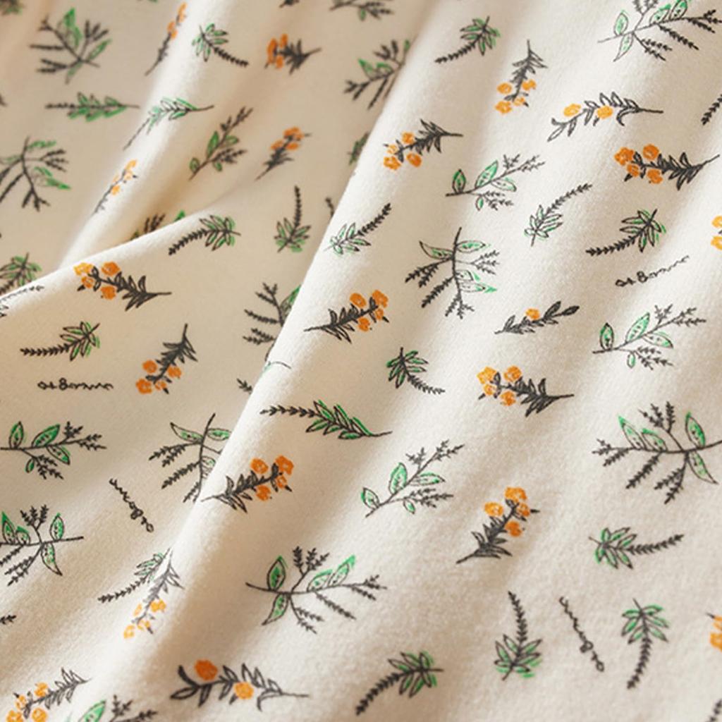 Damenmode Langarm Doppelseitiger Samt Blumendruck Basisschicht Shirt Halber Stehkragen Warmes T-Shirt Top