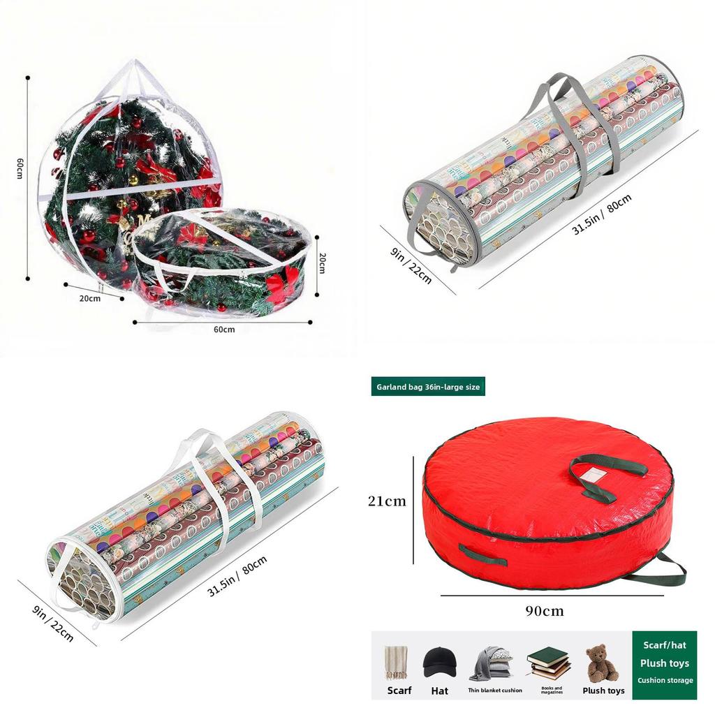 Christmas Storage Bag With Drawstring For Living Room Decor And Holiday Organizer