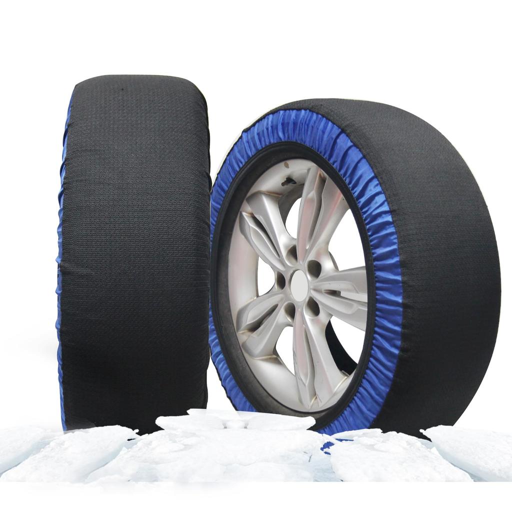 Chuqisheji Cloth Snow Fabric Tire Chains for Easy No Jacking for and Snowy Compatible with Set of Emergency Use Socks, Non-Metallic Cars, Anti-Slip,