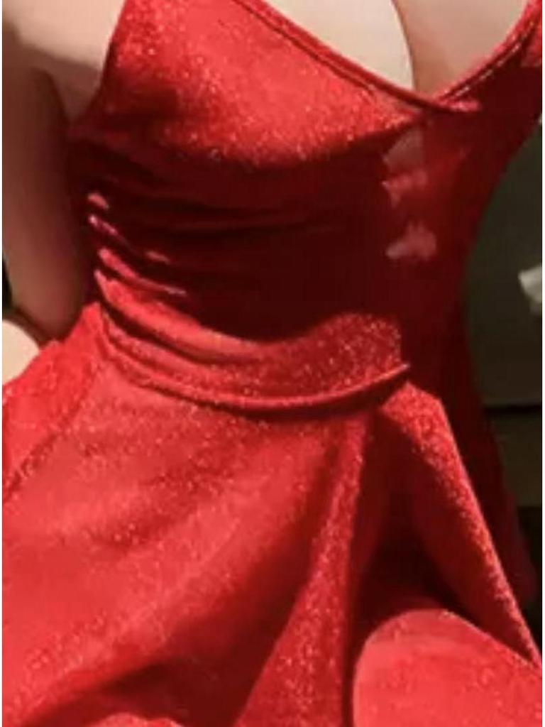 Rote heiße sexy Dessous: Glänzendes Nachtclubkleid & perspektivischer Nachthemd-Pyjama für Damen