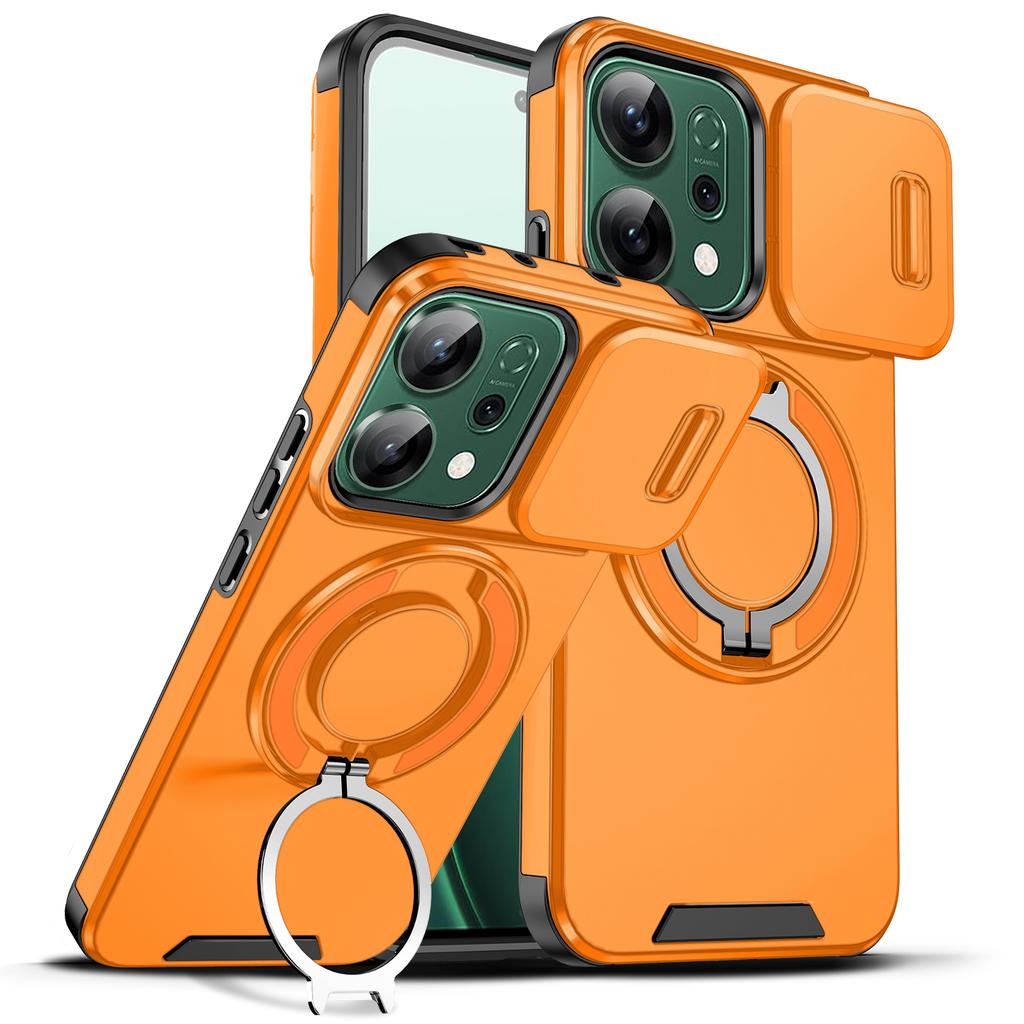 Anti-fall Armor Magnetic Bracket Case for OPPO Reno 14 Pro 5G Reno 14 F Slide Camera Protection Shockproof Cover