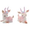 AEE4-Deer Figurines Miniature Deer Family Figures Mini Reindeer Statues Desktop Ornament For Gifts Home Office Car Decor