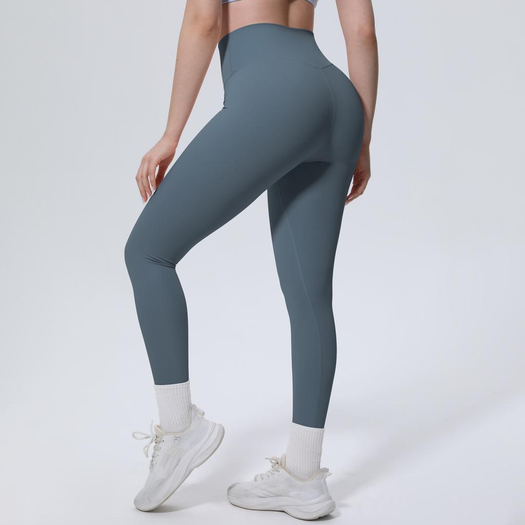 Leggings de course et d'entraînement taille haute, moulants; leggings de fitness push-up; leggings de yoga sexy, moulants, de couleur unie pour le Pilates