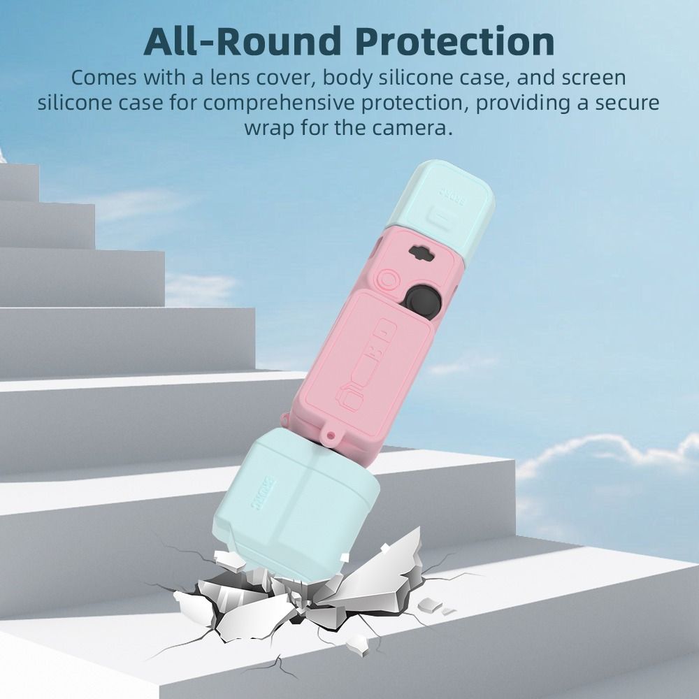 Silicone Protective Case Set Handle Protector for DJI Osmo Pocket 3 Action Camera Accessories