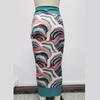 Cross-border Vacation Style Midi Skirt with Tie-up Design and Print