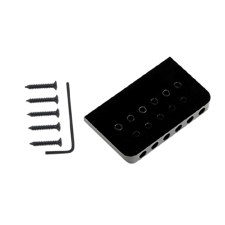 Metal Fixed Hardtail Saddle Bridge with Wrench&Screws Top Load Guitar Tailpiece
