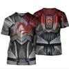 3D Print Knight Armor Cosplay T-shirt For Men New In Men's Casual O-neck Short Sleeve T Shirts Streetwear Funny Tee Shirt Tops