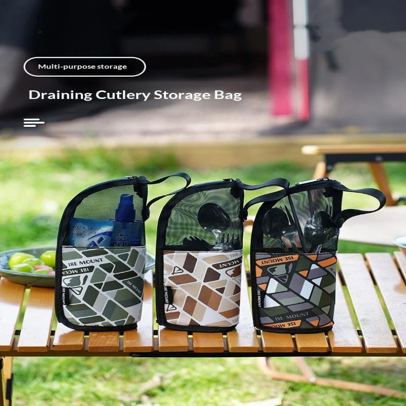 Camping Tableware Storage Bag Portable and Waterproof for Outdoor Cookouts