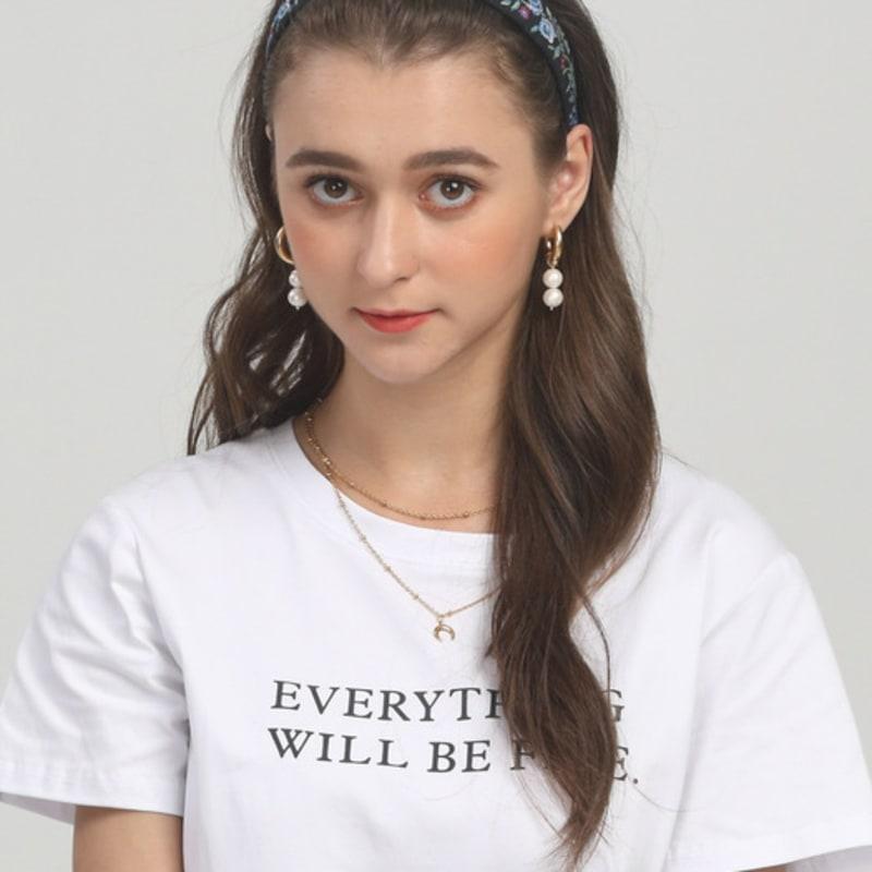 LALA Rose Pattern Hairband P-BlackBlue