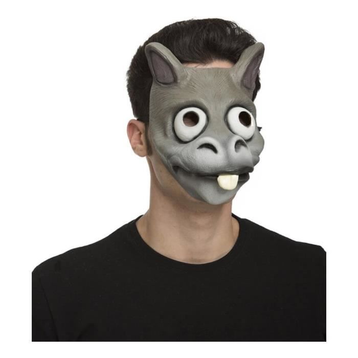 Masque d'âne - DisfraZZes - Taille unique - Multicolore - Gris - Mixte