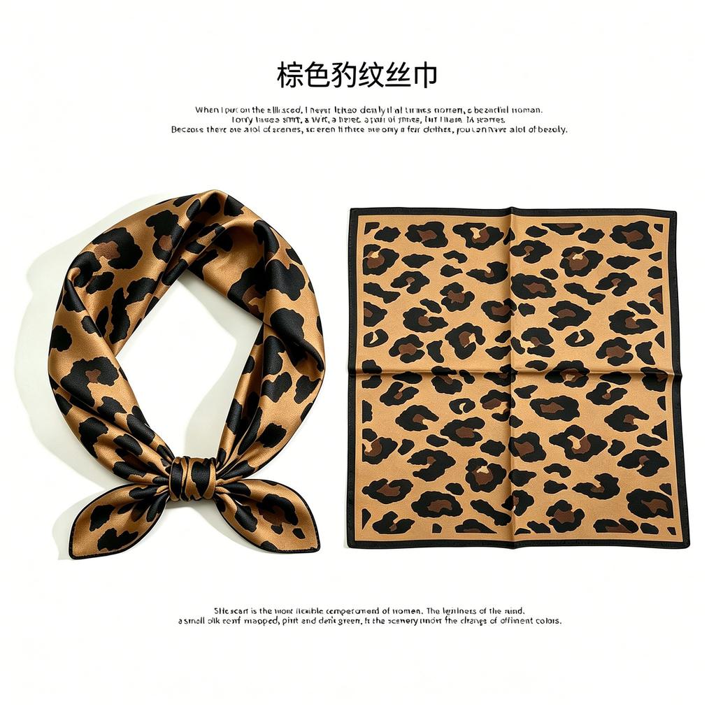 [111 Mulberry Silk] Spring and Autumn Versatile Colorful Scarf Small Scarf Silk Scarf 11cm Small Square Scarf Women