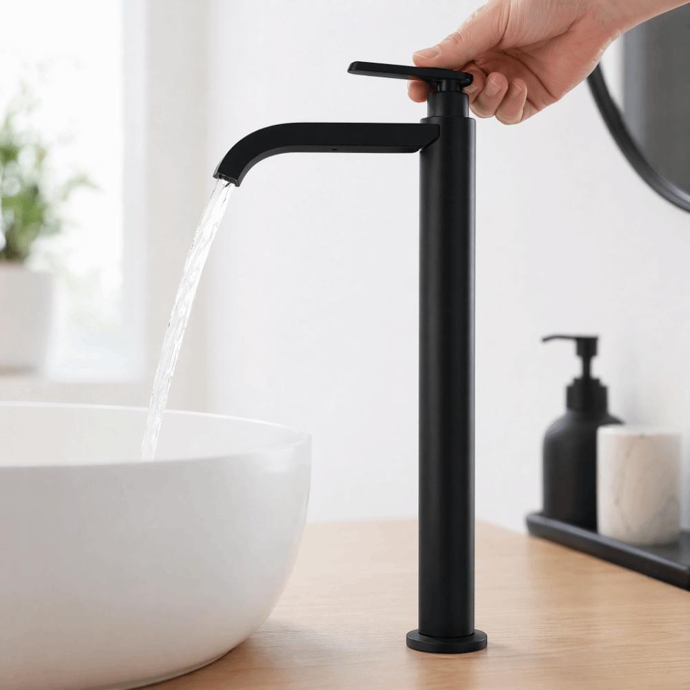 304 Stainless Steel Vessel Sink Faucet Single Cold Water Sink Faucet Modern Tall Basin Tap RV