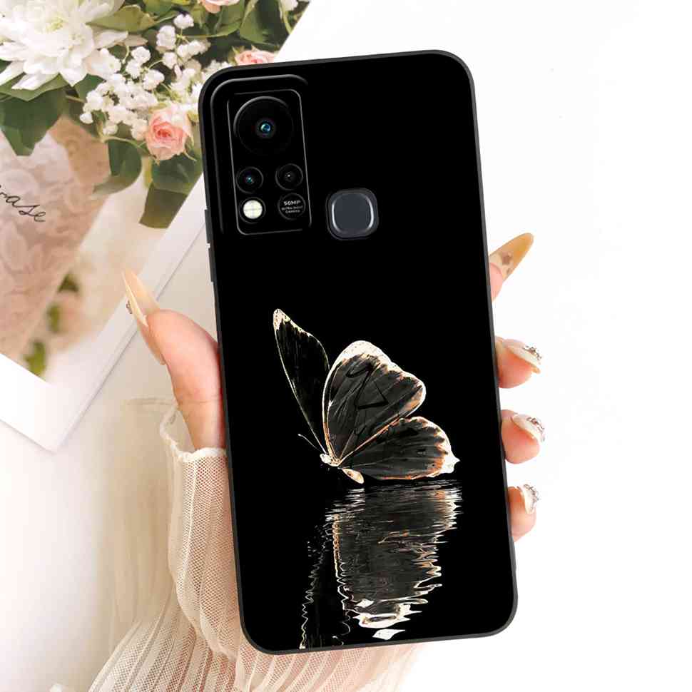 For Infinix Hot 11s X6812 X6812B Case Couple Cat Butterfly Soft Silicone Cover Casing For Infinix Hot 11s Hot11s Fundas Bumper