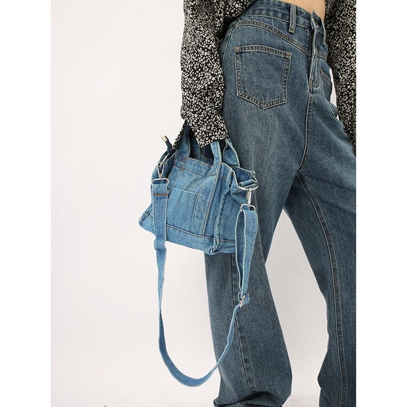 IELGY Denim Handbags High-end Design Sense Niche All-match Crossbody Shoulder Bag