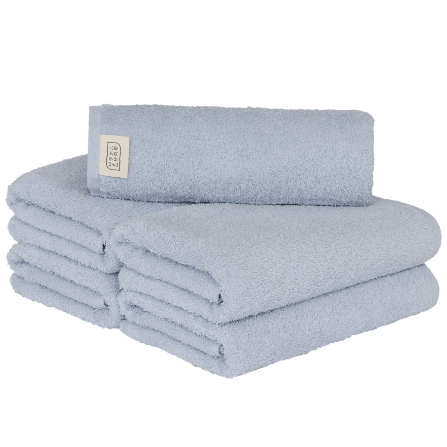 

Towel Laboratory Reason for Mini Bath Light Easy to JapanTechnology [The Lightness] #006 Towels, Blue, 5-Piece Set, Quick-Drying, Thin, Wring,