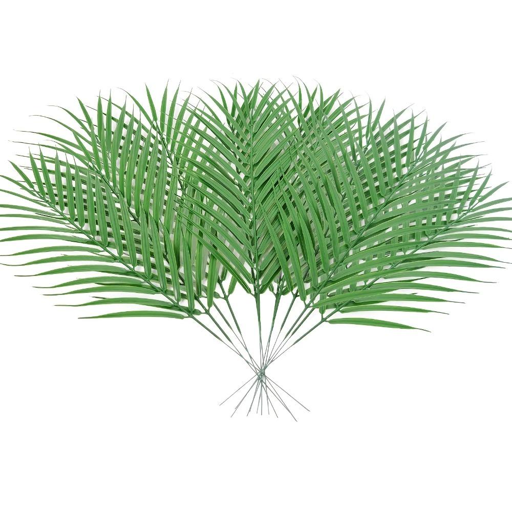 5pcs Large Fake Tropical Palm Leaves Plastic Large Palm Leaves Hawaiian Party