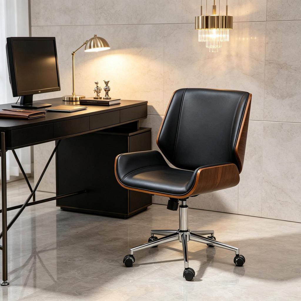 Ergonomic Office Chair with Height Adjustment and Swivel Function,Desk Chair with Comfortable Seat,Compact Office Chair(only with Office Chair)