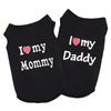 Cute Summer Dog Vest I Love My Mommy/Daddy Sleeveless Puppy T-Shirt Breathable Casual Small Dogs Pullovers Cat