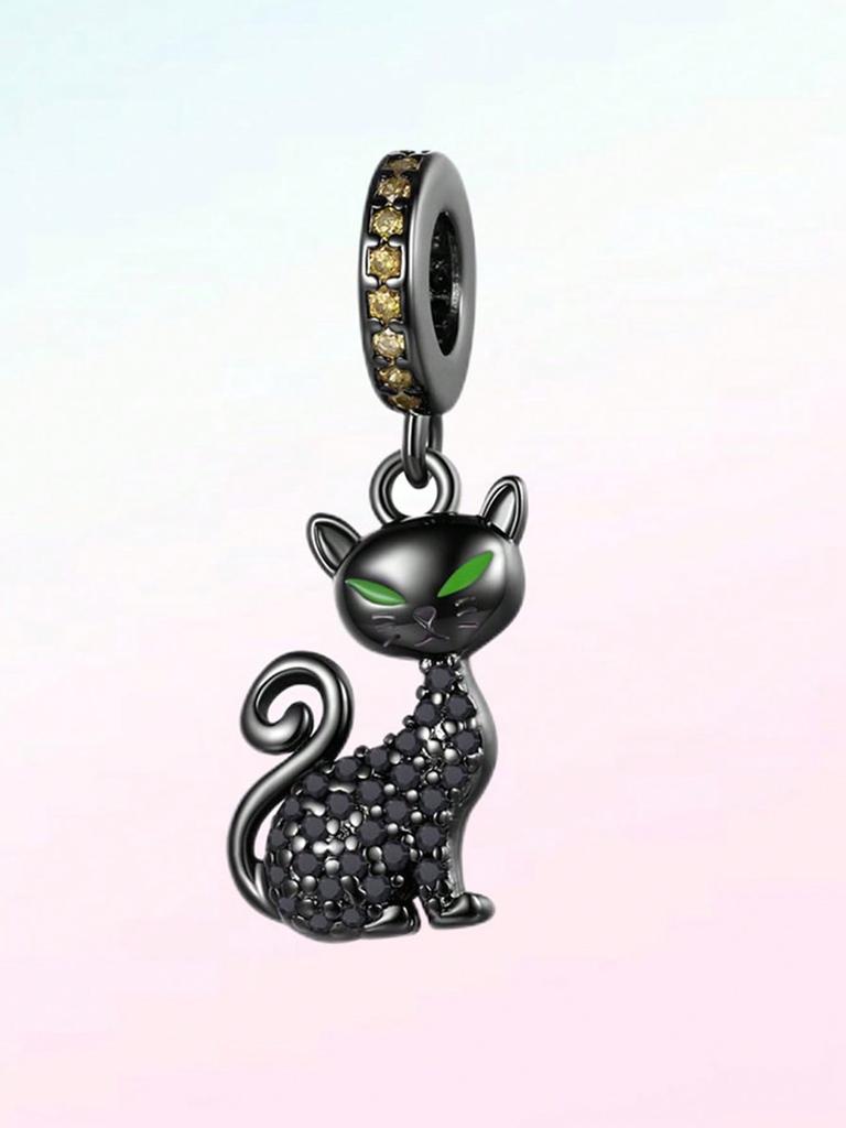 Black Cat And Cute Owl Beads Charm Copper Plated Fit Charms Copperoriginal Bracelet For Jewelry Making Diy Charm