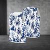 Men s Plus Size V Neck Sleeveless Tank Top Black Blue Floral Printed