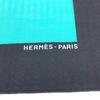 HERMES Calle Jean 140 Large Shawl Stole Scarf Cashmere / silk Black/Multicolore