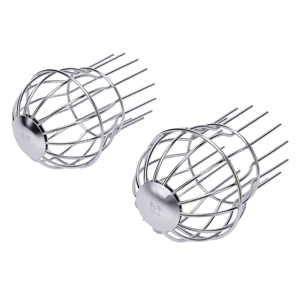 2pcs Gutter Guard Round Downspout Guard Filters 304 Stainless Steel Downspout Protector for Balcony Pipes 75B Drain
