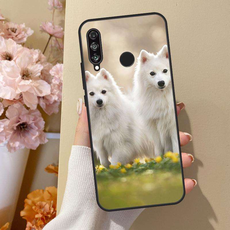 Japanese Spitz Dog For Huawei Nova 7i 8i 11i 12i 12s Y73 Y70 Y90 Y60 Y72 Y61 Y91 9 10 SE P30 Pro P40 Lite Case