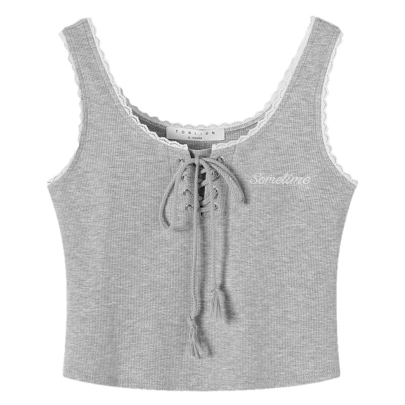 TonLion Women s Lace-Up Camisole M