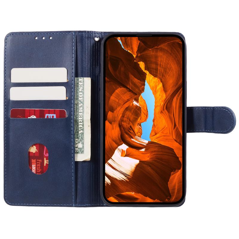 

Shockproof Cover for Motorola Edge 50 Pro 5G Case Magnetic Calf Texture Wallet Phone Shell Brown