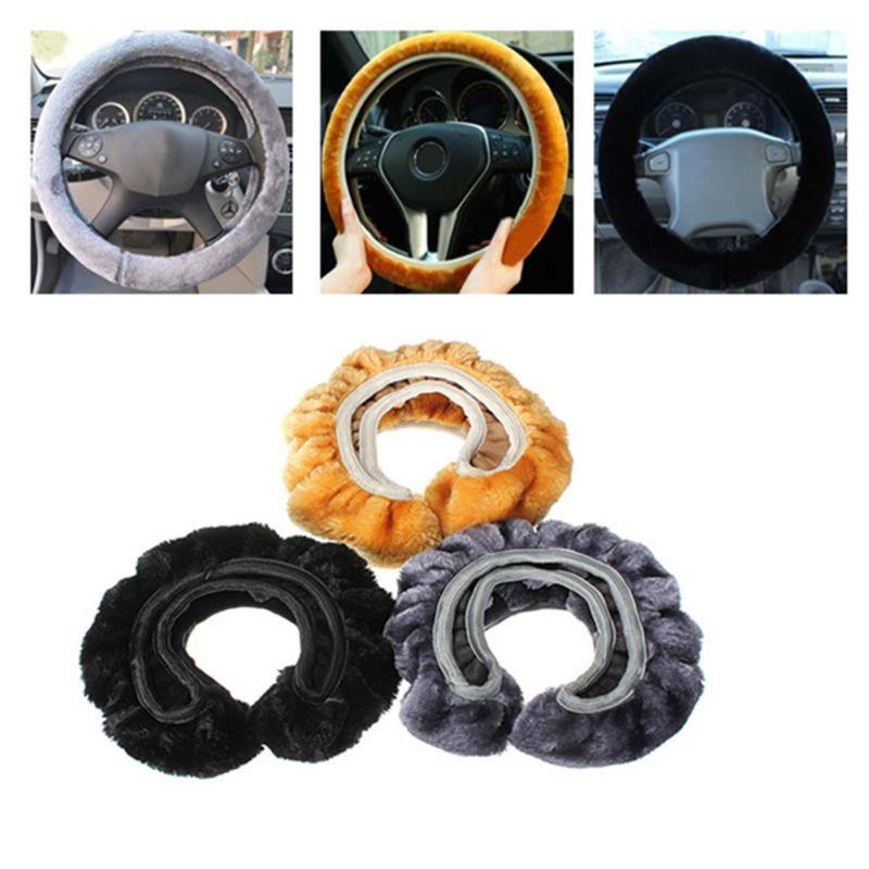 Non-slip High Stretch Plush Steering  Wheel  Decorative  Covers Stable High Temperature Resistance