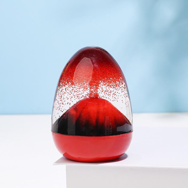 Volcanic Oil Drop Acrylic Hourglass Egg – Creative Home & Birthday Gift Ornament