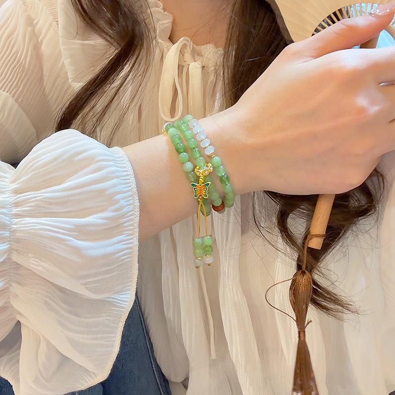 Elegant Chinese Vintage-Inspired Beaded Bracelet: Modern Luxury Women’s Jewelry