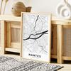 Plakat Nantes plan miasta