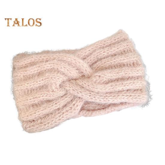 Moteriškas žieminis galvos raištis, vienspalvis, su pynės dekoru, megztas plaukų raištis, šiltas, patogus, ausų šildytuvas, plaukų aksesuaras