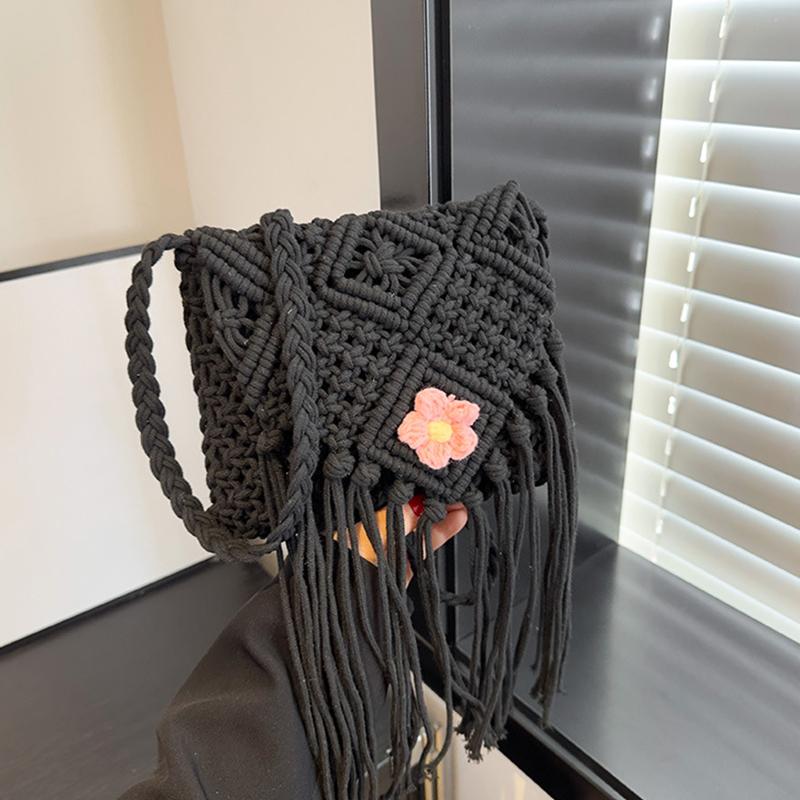 

Летние сумки для женщин, пляжные сумки ручной работы с кисточками, плетеные сумки, сумки для отпуска через плечо