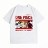 One Piece Luffy Unisex's 100% Cotton T-Shirt, Streetwear Breathable Fashion Anime Graphic Short Sleeve Unisex's Tops