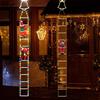 LED Christmas String Lights Santa Claus Decorative Ladder Lights 8 Modes Timer Memory Function Xmas Outdoor Indoor Decorations Waterproof Fairy Lights
