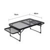 Portable Adjustable Aluminum Camping Table with Folding Iron Mesh