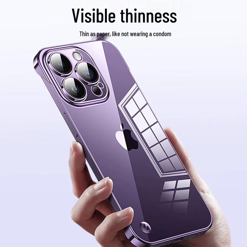 Electroplated Borderless Transparent Heat-Dissipating Phone Case for iPhone
