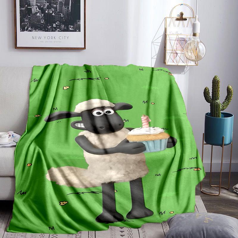 Sheep And Shaun Adventure Throws Blanket Flannel Blankets Plush for Couch Bed Gifts for Men Women Travel picnic blanket Christmas fan gifts