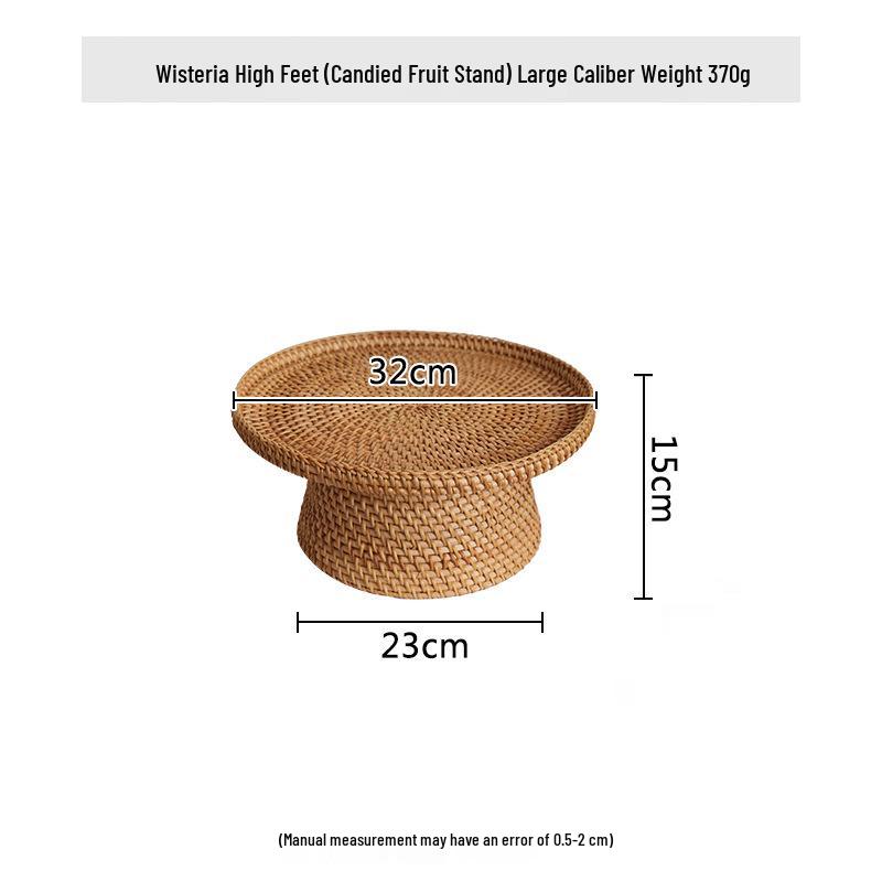 Handcrafted Nordic Autumn Rattan Fruit Bowl - American Style Living Room Decor