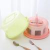 Portable Transparent Fresh-keeping Storage Box Circular Plastic Cake Box 8-inch Birthday Cake Baking Box Home Kitchen