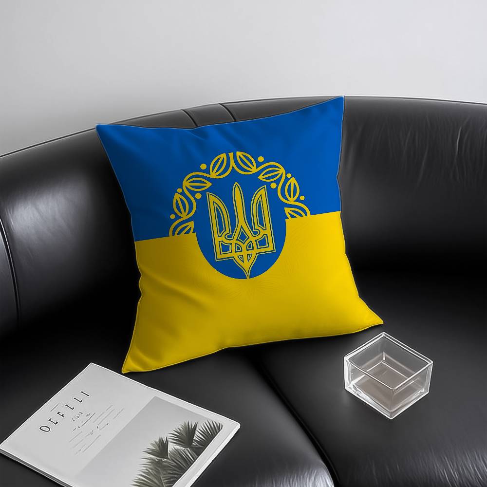 Blue Yellow Ua-Ukr-Ukraine Pillow Case Anti-dustmite Invisible zipper Sofa Bed