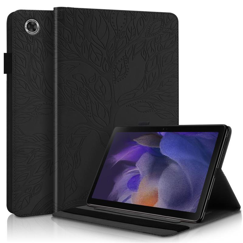 For Samsung Tab A11 Case 8.7 Inch Embossed Tree PU Leather Wallet Flip Cover for Funda Galaxy Tab A11 8.7 2025 Case SM-X130 X135