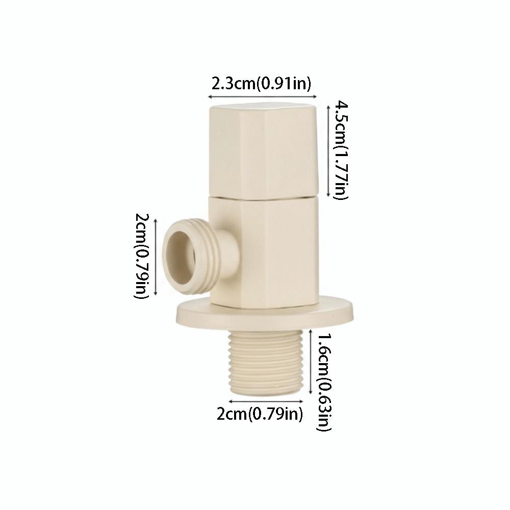 Copper Material Triangle Valve Cream White Water Stop Valve Universal Angle Valve Kitchen