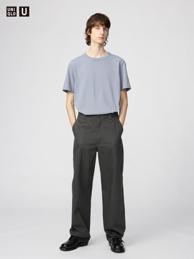 Uniqlo Wide Fit Chino Pants  Leg Length 85.5 Cm  Long Length 
