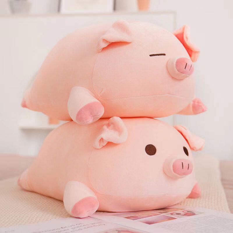 Cute Pig Plush Pillow: Washable Stuffed Toy Doll for Sleeping or Girls' Birthday Gift